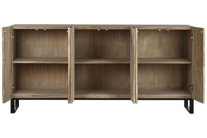Aparador Madera Envejecido 4 Puertas, 180 Cm