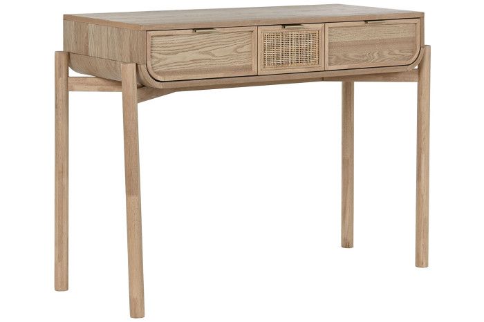 Consola Madera Abeto Ratán, 108X40X77 Cm