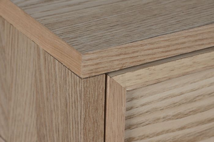 Consola Madera Abeto Ratán, 108X40X77 Cm