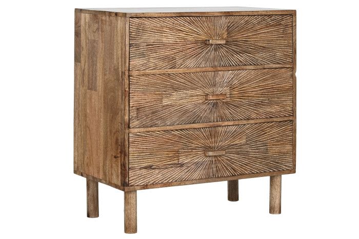 Cómoda vintage en madera de mango natural.