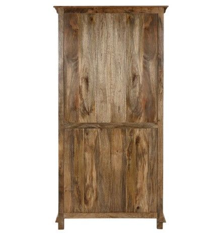 Vitrina Madera Mango Hierro 4 Puertas, 100X40X200 Cm