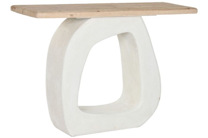 Consola Abeto 120X38X82 Blanco Natural