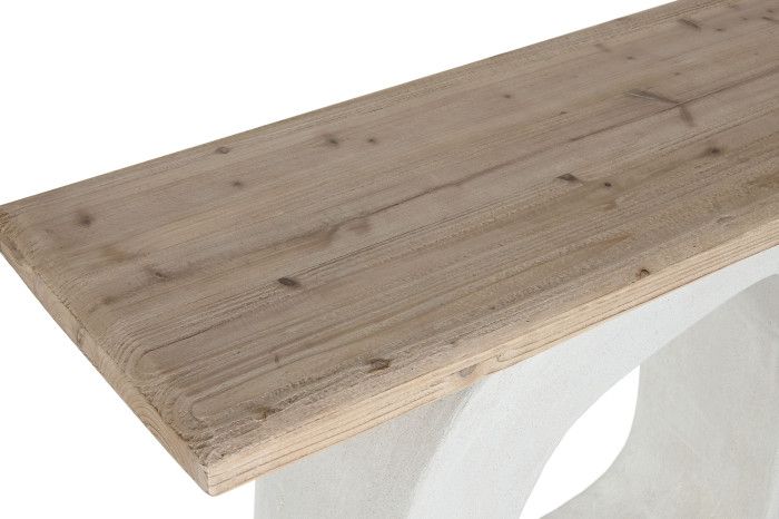 Consola Abeto 120X38X82 Blanco Natural