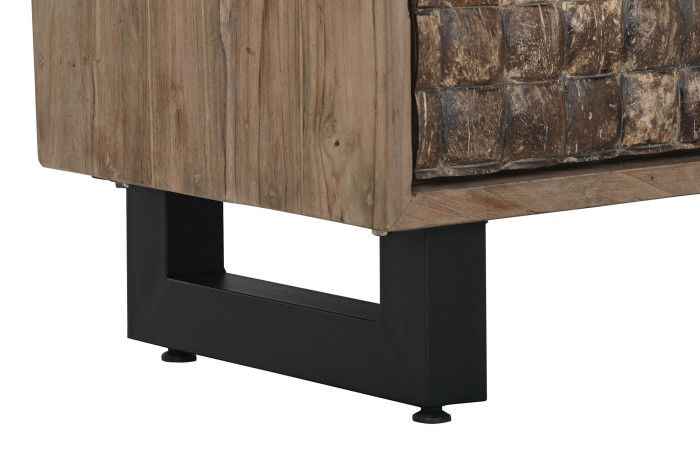 Armario Madera Teca Reciclada Coco, 85X40X185 Cm