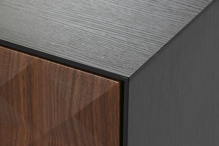 Mueble TV Rombos Negro, 161'2X40X45'5 Cm