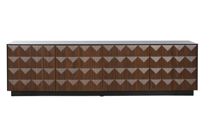 Mueble TV Rombos Negro, 161'2X40X45'5 Cm