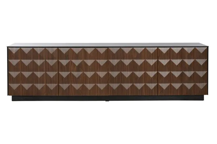 Mueble TV Rombos Negro, 161'2X40X45'5 Cm