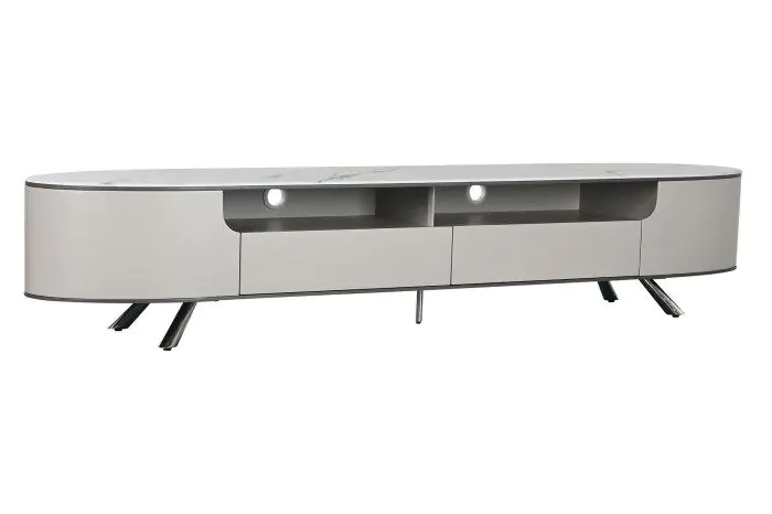 Mueble TV Mármol Acero Beige, 220X42X41'5 Cm