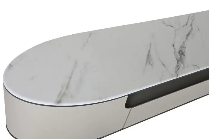 Mueble TV Mármol Acero Beige, 220X42X41'5 Cm