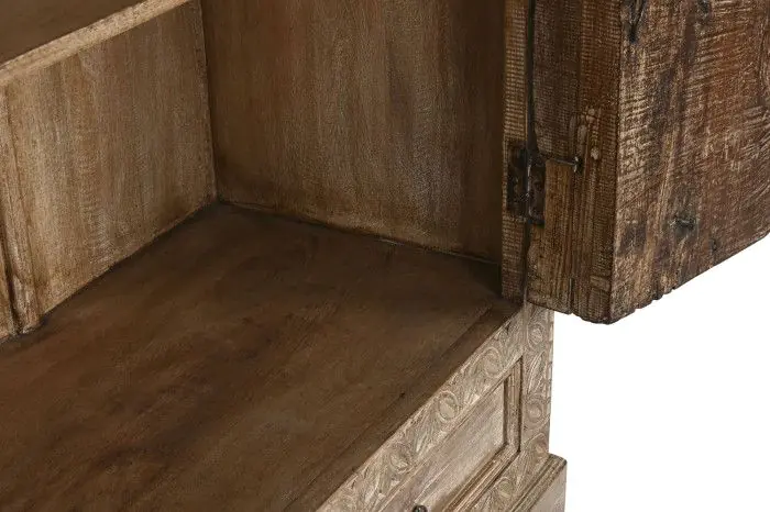 Armario Artesano Madera Teca Natural, 122X51X216 Cm