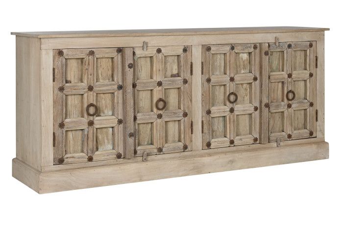 Aparador 4 puertas vintage en madera de teca natural.