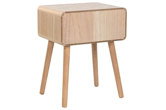 Mesita Noche 1 Cajón Pino Natural, 40 Cm