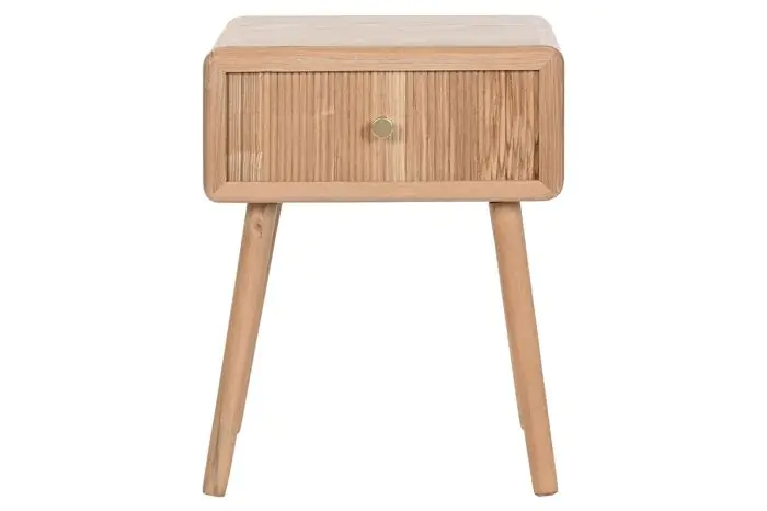 Mesita Noche 1 Cajón Pino Natural, 40 Cm