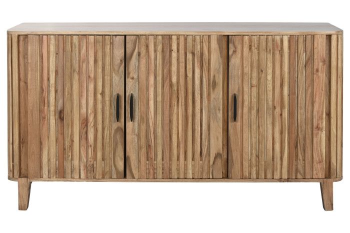 Aparador buffet 3 puertas nórdico en madera de acacia.