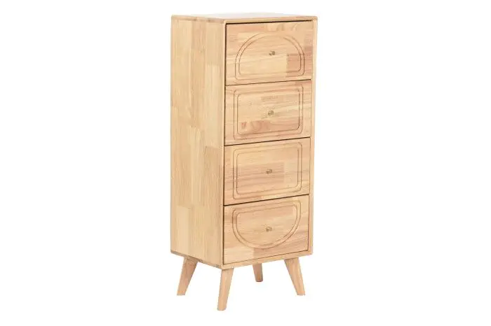 Cajonera Relieves Madera Hevea 40X30X98 Cm