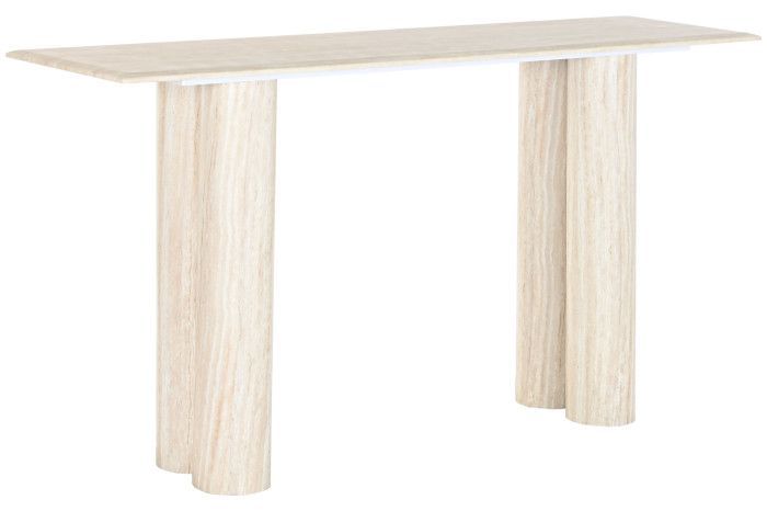 Consola mesa Thatcher rectangular granito beige