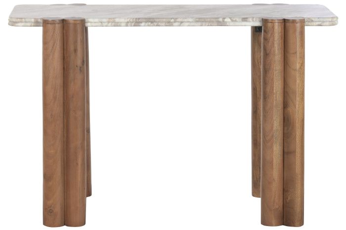 Consola Iznate rectangular mármol madera