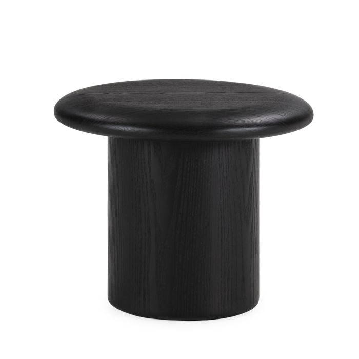 Mesa auxiliar en chapa de nogal negra 55 cm