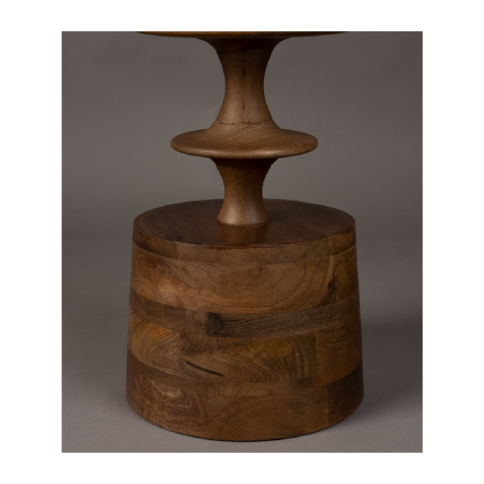 Mesa Auxiliar Madera Mango color Nogal, 58 Cm