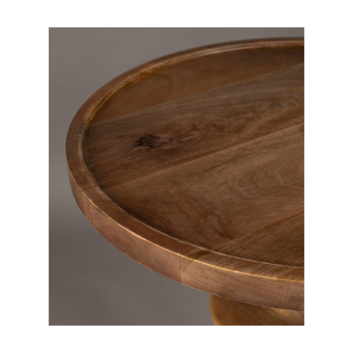Mesa Auxiliar Madera Mango color Nogal, 58 Cm