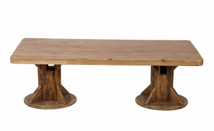Mesa centro BACOLOD rectangular madera natural