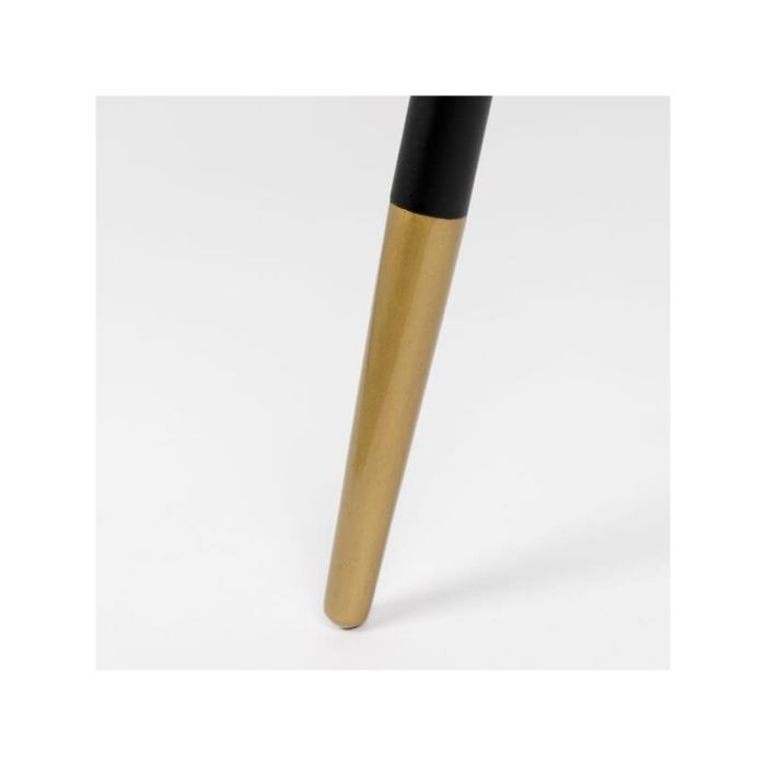 Mesa Auxiliar Mid Century Madera Nogal Hierro Dorado, 61 Cm