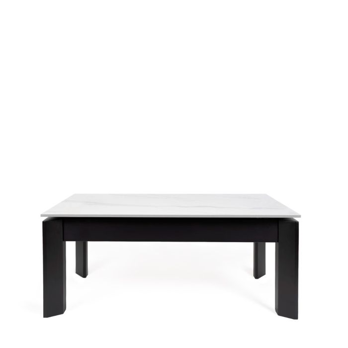 Mesa Centro Elevable Oliver Blanco Negro