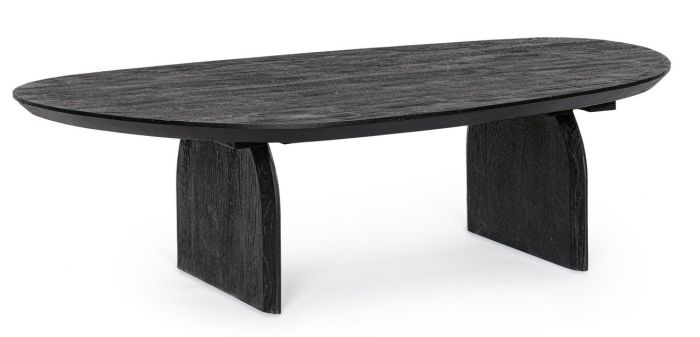 Mesa Centro Monterrey Estilo Vintage Madera Mango Negro, 135 Cm