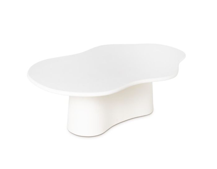 Mesa centro diseño moderno en acabado cemento de madera de mango.