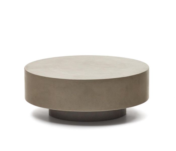 Mesa Centro Redonda Garbet Estilo Nórdico-Moderno, 80 Cm