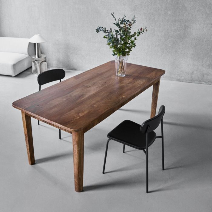 Mesa de comedor en madera de mango marrón antiguo 200 cm