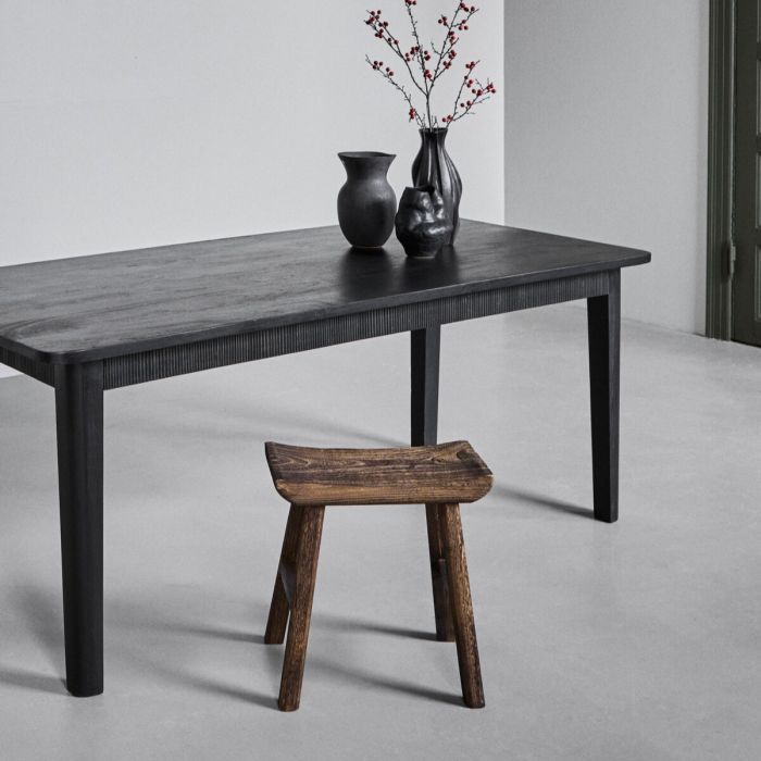 Mesa de comedor en madera de mango negro 200 cm