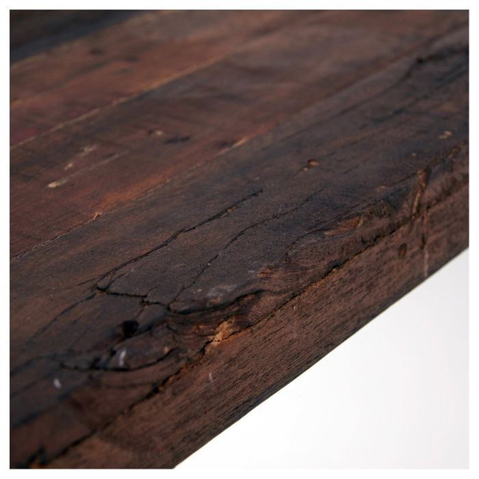 Mesa Bar Madera de Mahogany Hierro Acabado Natural Envejecido, 78 Cm