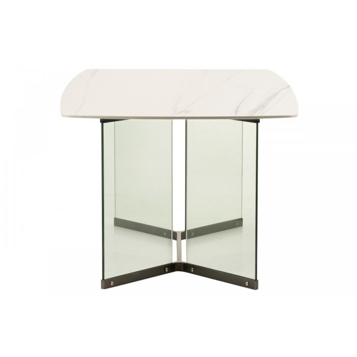 Mesa Comedor Mármol Cristal Nakin 200X100X75 Cm