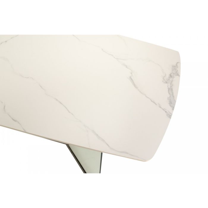 Mesa Comedor Mármol Cristal Nakin 200X100X75 Cm