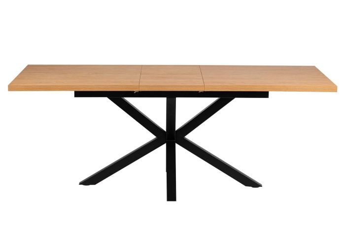 Mesa comedor extensible natural negro