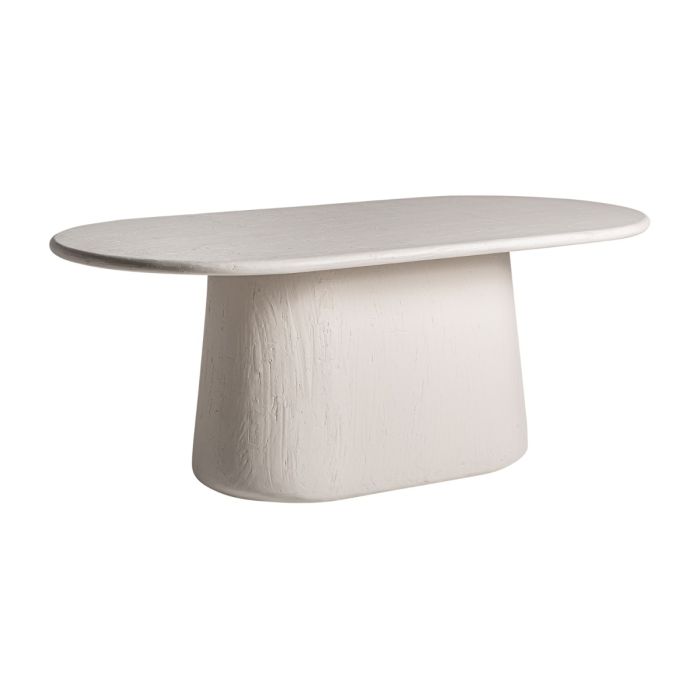 Mesa Comedor Inha Madera Mango Blanco Roto, 200 Cm