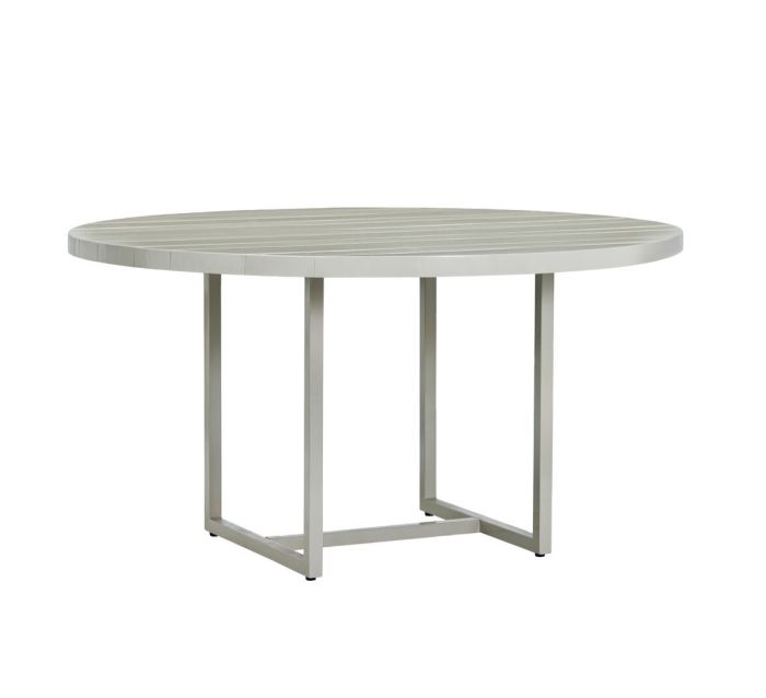 Mesa de comedor redonda en mdf y hierro arena 140 cm
