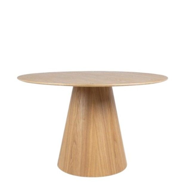 Mesa comedor rendonda madera natural 