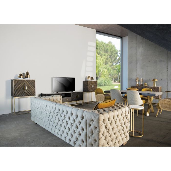Mesa Comedor Art decó Metal Oro Viejo