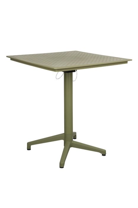 Mesa de bistró en metal y polipropileno verde 70 cm