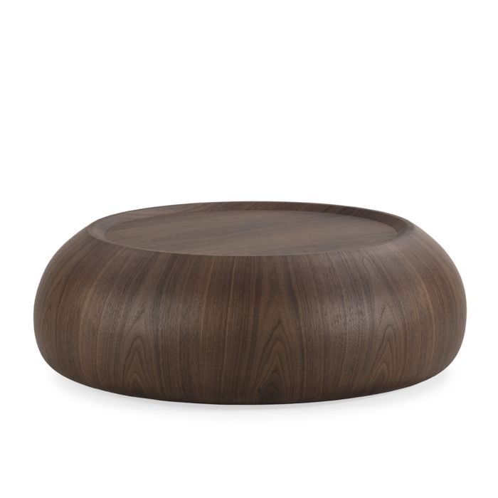 Mesa de centro en chapa de nogal y dm 100 cm