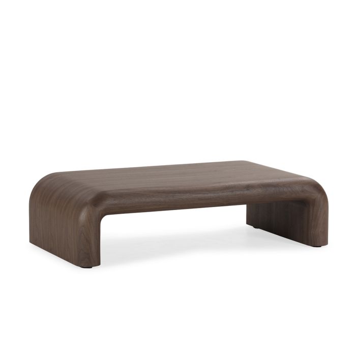 Mesa de centro en chapa de nogal y dm 135 cm