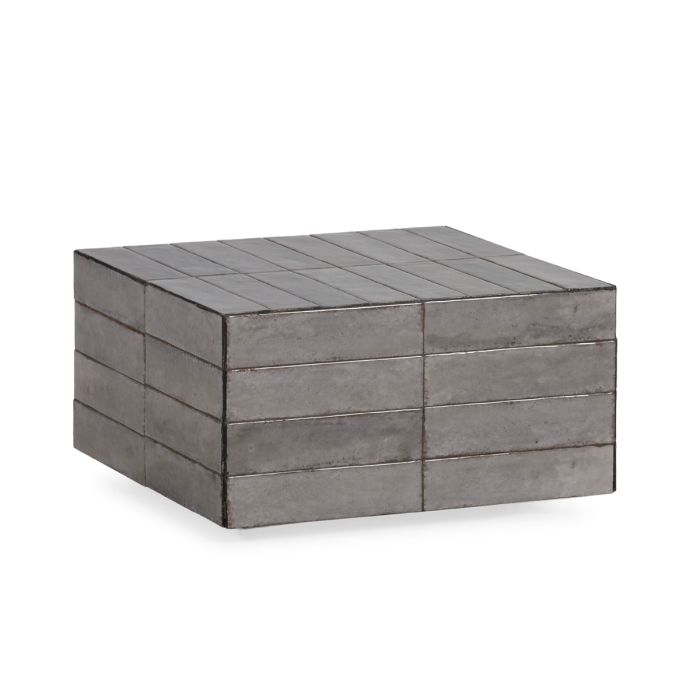 Mesa de centro en cerámica gris 48 cm
