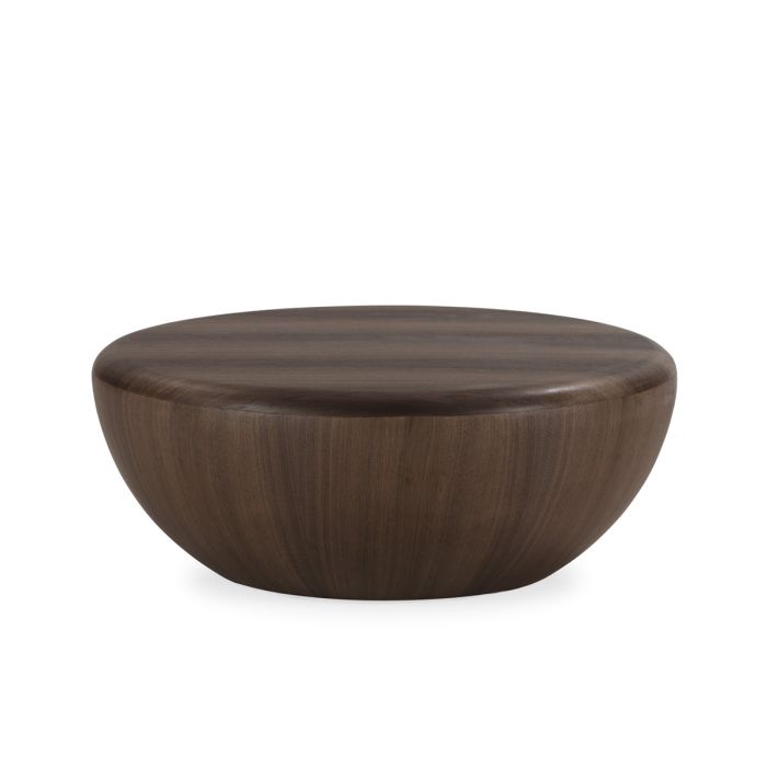 Mesa de centro en chapa de nogal y dm nogal 85 cm