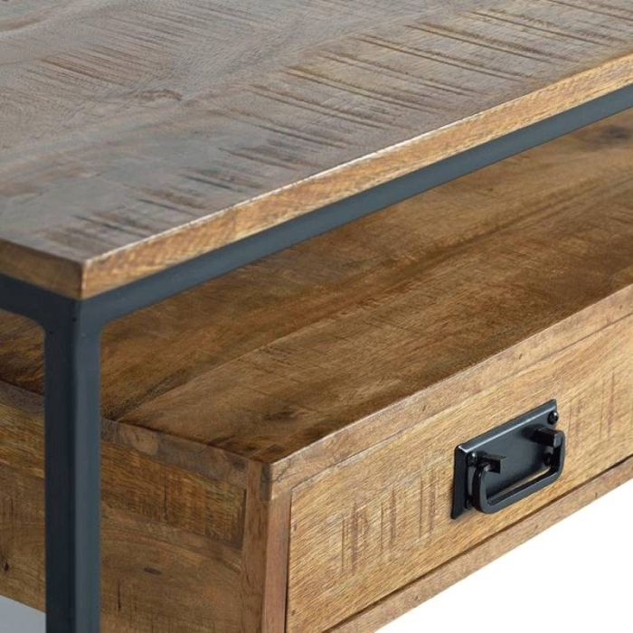 Mesa Centro Madera Mango Hierro Natural, 120 Cm