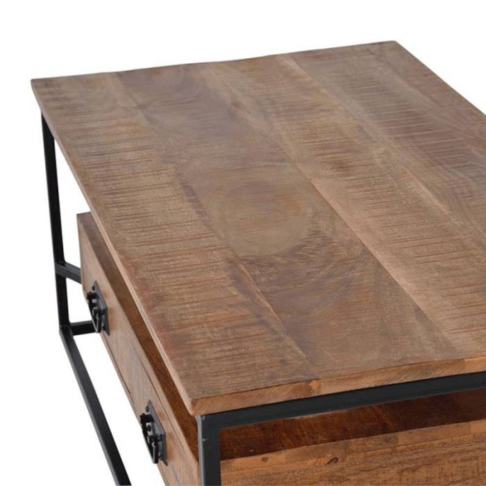 Mesa Centro Madera Mango Hierro Natural, 120 Cm
