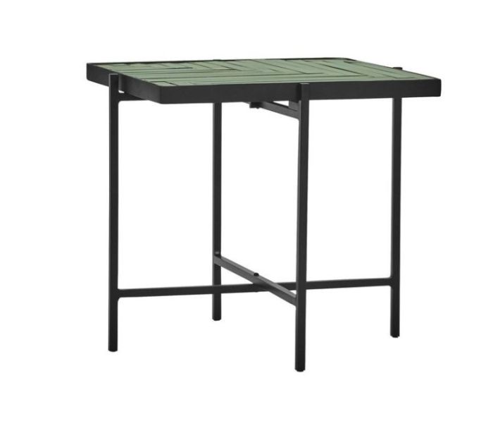 Mesa Auxiliar Cuadrada Cerámica Verde Hierro, 43 Cm