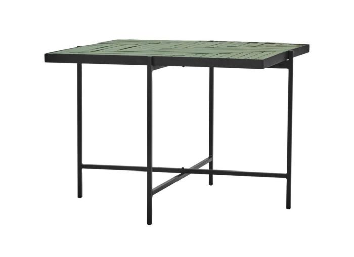 Mesa Centro Cuadrada Cerámica Verde Hierro, 63 Cm