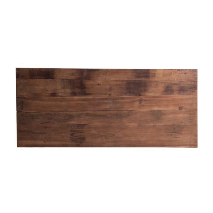 Mesa Centro Industrial Hierro Madera Natural 140 Cm